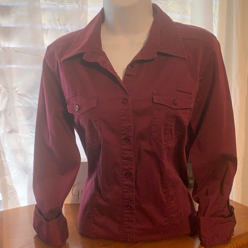 Burgundy top